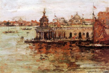 Venecia clásica Painting - Vista del Arsenal de la Marina impresionismo William Merritt Chase Venecia